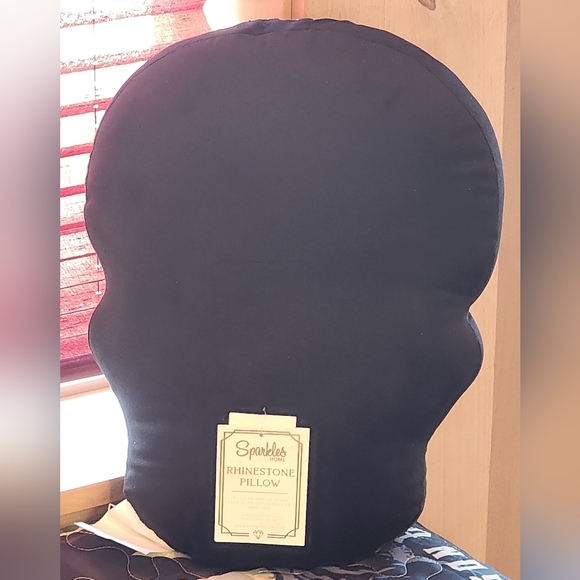 Skull Pillow Bling Skull Pillow Halloween Decor Sparkles Home Skull Pillow - Picture 6 of 7